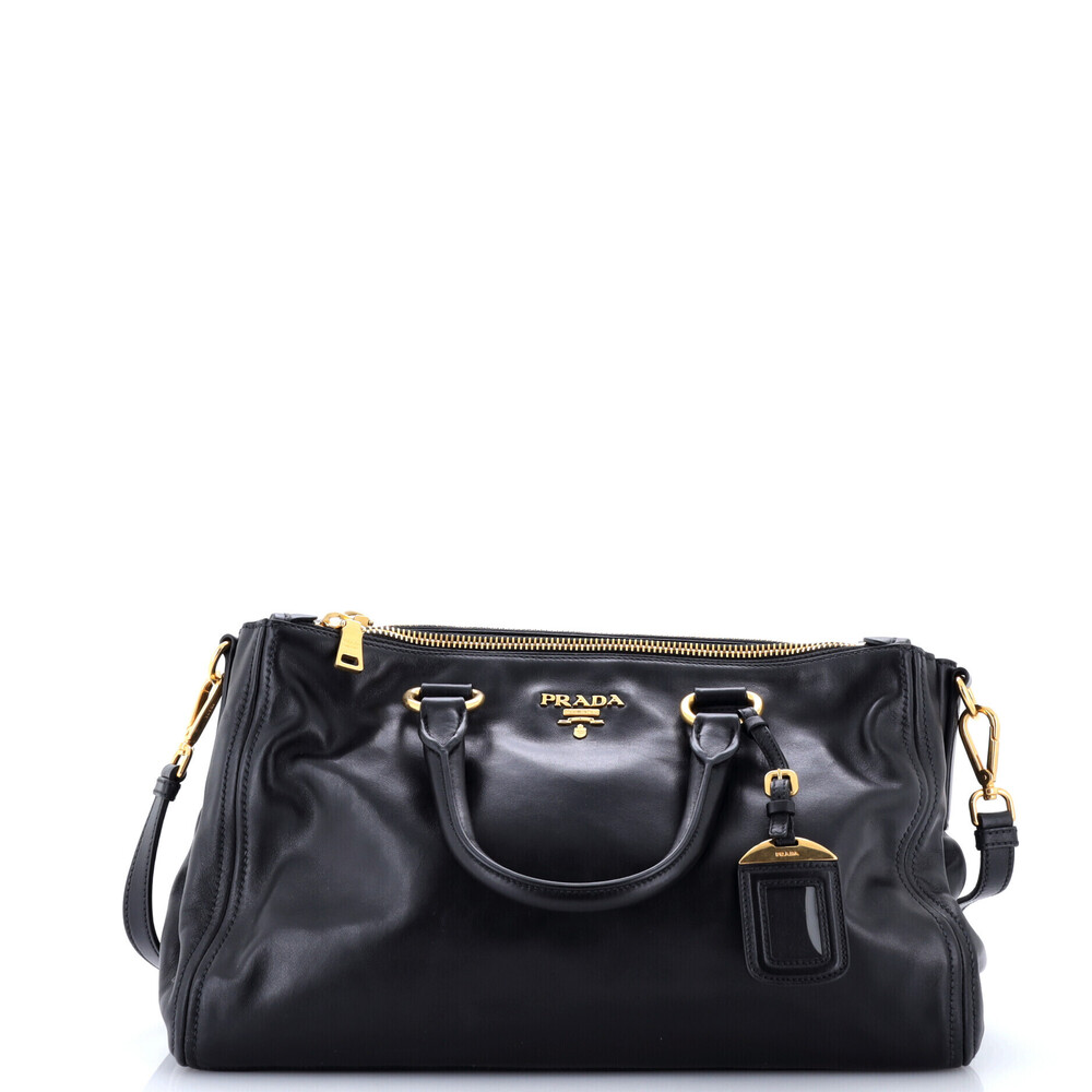 Prada Large Double Zip Convertible Tote